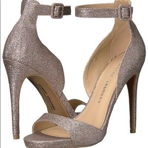 NEW CHINESE LAUNDRY Glitter Pink Rose Gold Heels 9